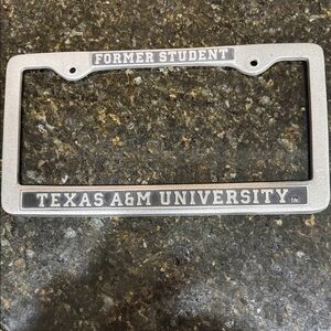 Texas A&M University Silver License Plate Frame